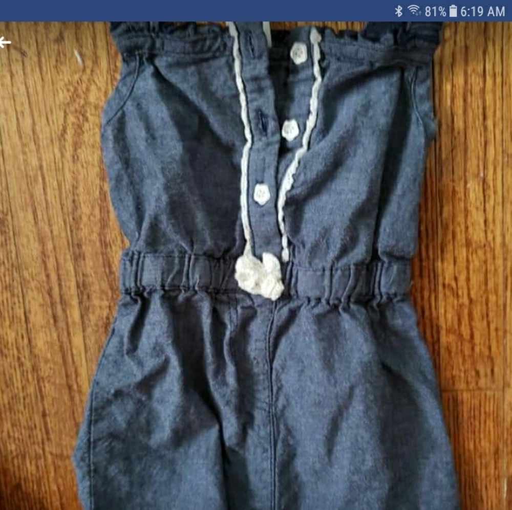 Blue jean romper